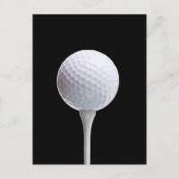 Golf Ball and Tee on Black- Customized