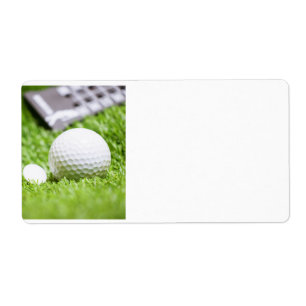 Golf ball and tee return address label