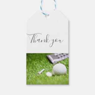 Golf ball and tee Thank you favour bag Gift Tags