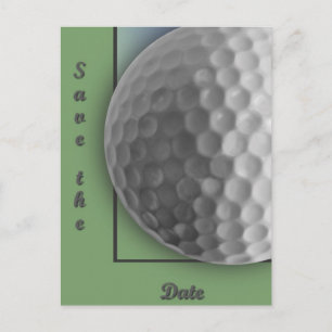 Golf Ball Announcement Postcard