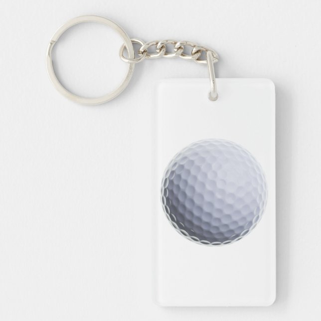 Golf Ball Background Customized Template Keychain (Front)