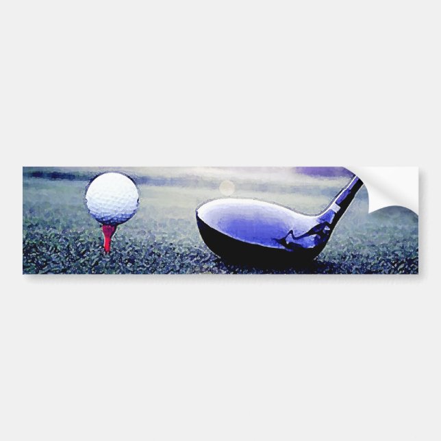 Golf Ball & Bat Bumper Sticker (Front)