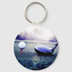 Golf Ball & Bat Keychain