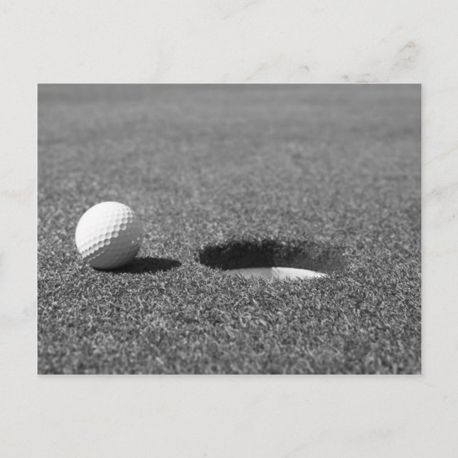 Golf Ball beside hole Postcard (Front)