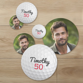 Golf Ball Birthday Party 50th or Other Year Photo Confetti