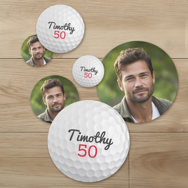 Golf Ball Birthday Party 50th or Other Year Photo Confetti (Custom Photo Confetti)