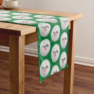 Golf Ball Birthday Party - 50th or Other Year Short Table Runner