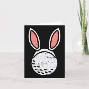 Golf Ball Bunny Ears Funny Golfing Easter Golfer G Card