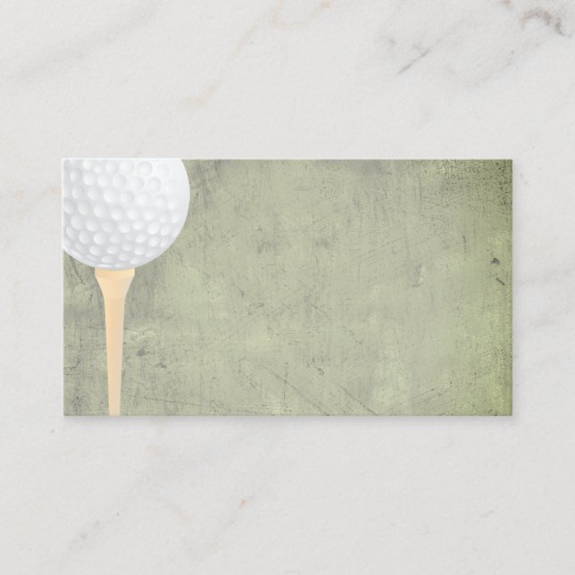golf ball business card template distressed style (Front)
