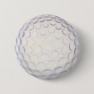 Golf Ball Button/Badge 2 Inch Round Button