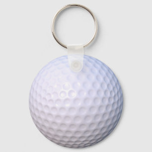 Golf Ball Button Key Ring