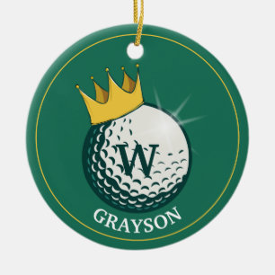 Golf Ball Ceramic Ornament