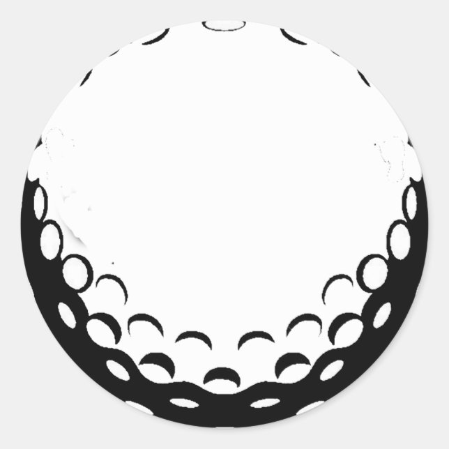 GOLF BALL CLASSIC ROUND STICKER (Front)