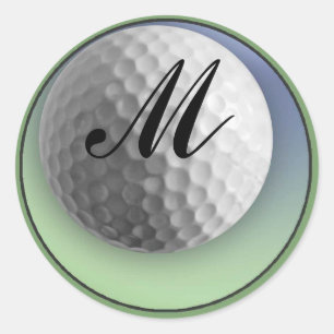 Golf Ball Classic Round Sticker