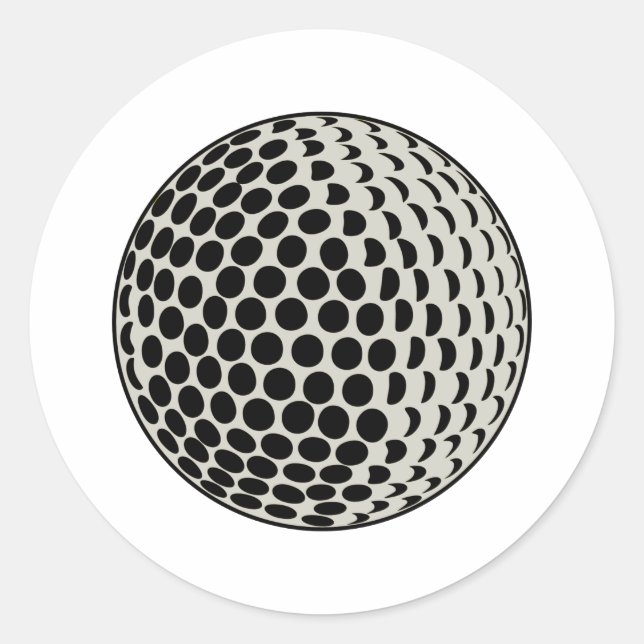 golf ball classic round sticker (Front)