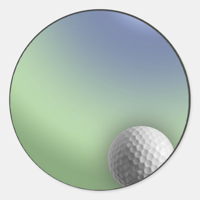 Golf Ball Classic Round Sticker (Front)