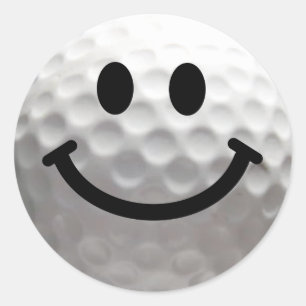 Golf ball classic round sticker