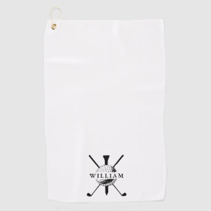 Golf Ball Club Personalized Monogram Name Towel