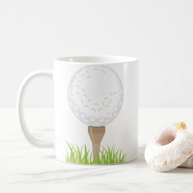 Golf Ball Coffee Mug (With Donut)