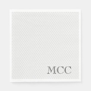 Golf Ball Country Club Initials Golfing Chic Napkin