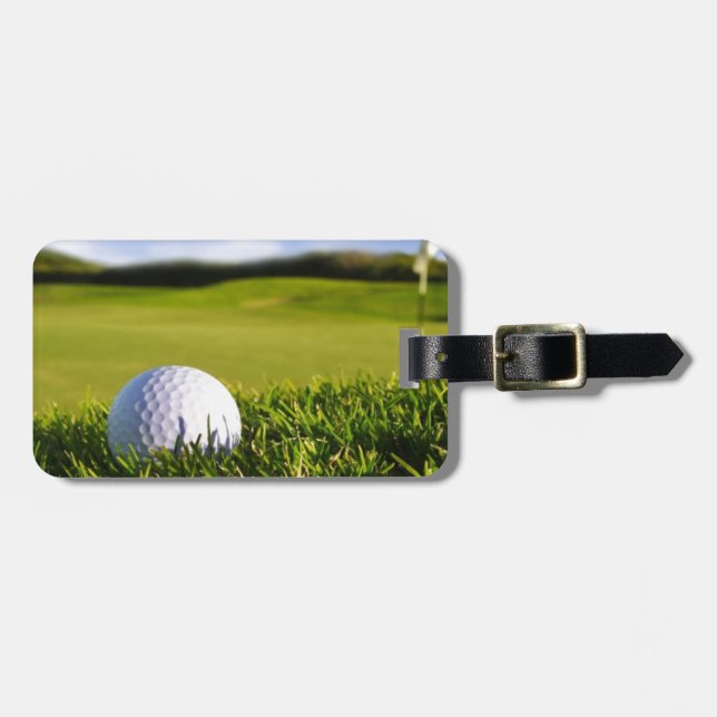 Golf Ball Course Luggage Tag (Front Horizontal)