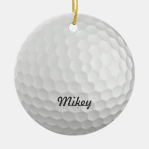 Golf Ball Customizable Ceramic Ornament