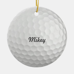 Golf Ball Customizable Ceramic Ornament