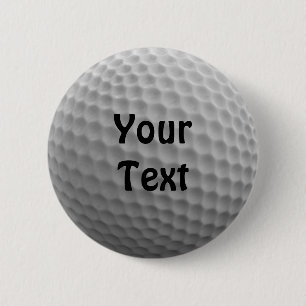 Golf Ball Customize Personalize Change Font Colour 2 Inch Round Button