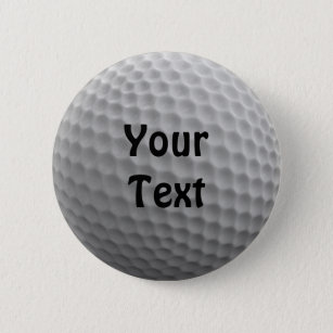Golf Ball Customize Personalize Change Font Colour 2 Inch Round Button