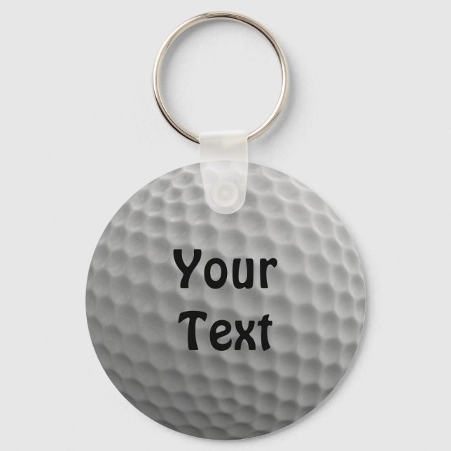 Golf Ball Customize Personalize Change Font Colour Keychain (Front)