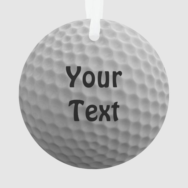 Golf Ball Customize Personalize Change Font Colour Ornament (Back)