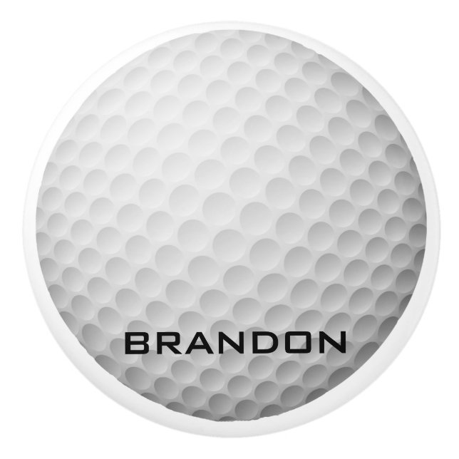 Golf Ball Design Ceramic Pull or Knob (Front)