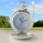 Golf Ball Dimples Golfer Monogrammed Pocket Watch<br><div class="desc">Add your initial and golf ball number to this classic pocket watch. Suitable for golfers and dad's that like classic watches (and golf balls)</div>