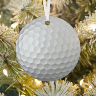 Golf Ball Dimples Pattern Texture Metal Ornament