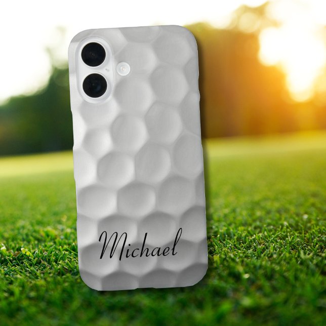 Golf Ball Dimples pattern with Personalized Text Case-Mate iPhone Case (Creator Uploaded)