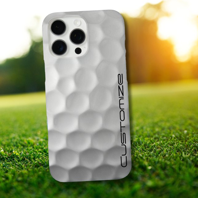 Golf Ball Dimples pattern with Personalized Text Case-Mate iPhone Case (Creator Uploaded)