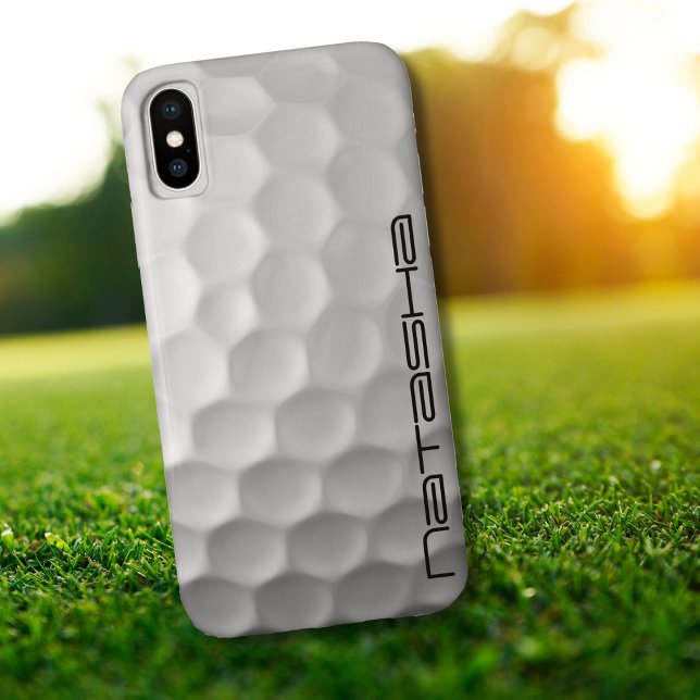 Golf Ball Dimples pattern with Personalized Text Case-Mate iPhone Case (Creator Uploaded)