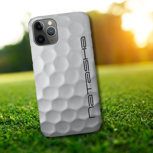 Golf Ball Dimples pattern with Personalized Text Case-Mate iPhone Case (Creator Uploaded)