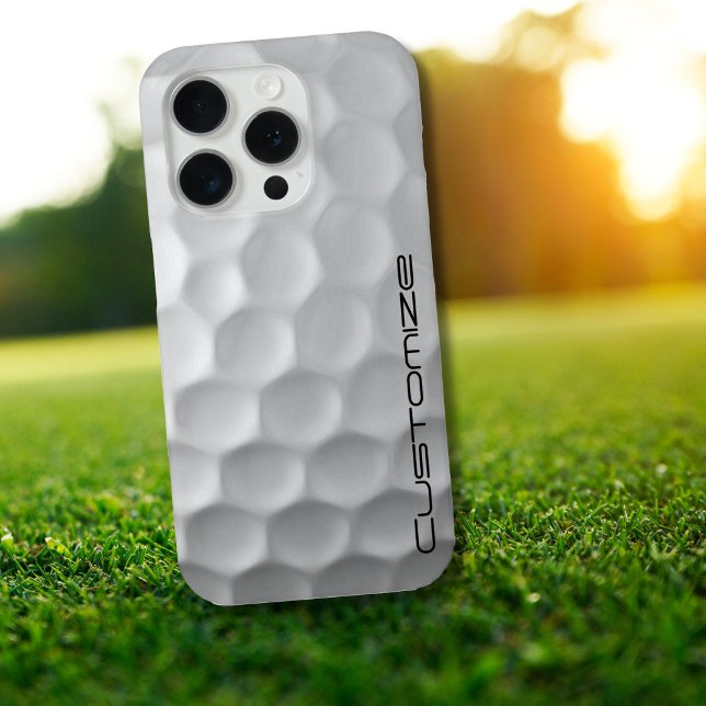 Golf Ball Dimples pattern with Personalized Text Case-Mate iPhone Case (Creator Uploaded)
