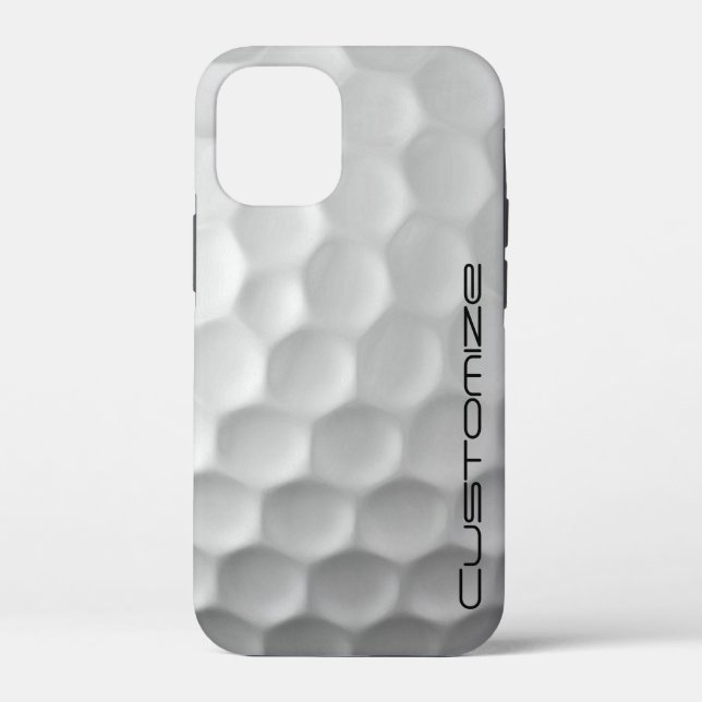 Golf Ball Dimples pattern with Personalized Text Case-Mate iPhone Case (Back)