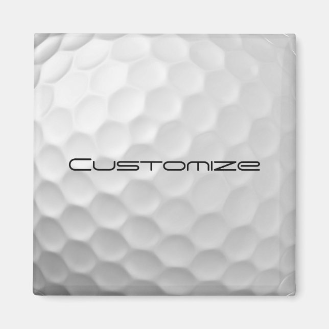 Golf Ball Dimples pattern with Personalized Text Magnet (Front)