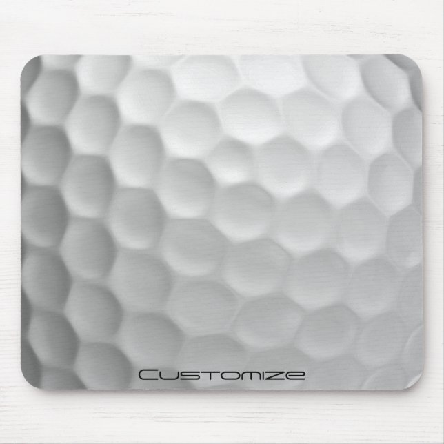 Golf Ball Dimples pattern with Personalized Text Mouse Pad (Front)