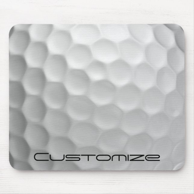 Golf Ball Dimples pattern with Personalized Text Mouse Pad (Front)