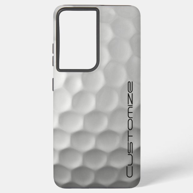 Golf Ball Dimples pattern with Personalized Text Samsung Galaxy S21 Ultra Case (Back)