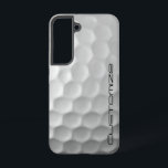 Golf Ball Dimples pattern with Personalized Text Samsung Galaxy Case<br><div class="desc">Looking for Gifts for golfers? FOUR! Are you looking for the perfect gift for the golfer in your life or yourself? This Golf Ball Dimples image is perfect for every Golf Lover. Customize this Golf Ball image with Text and number of your choosing. Unique design for the casual golfer to...</div>
