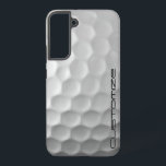 Golf Ball Dimples pattern with Personalized Text Samsung Galaxy Case<br><div class="desc">Looking for Gifts for golfers? FOUR! Are you looking for the perfect gift for the golfer in your life or yourself? This Golf Ball Dimples image is perfect for every Golf Lover. Customize this Golf Ball image with Text and number of your choosing. Unique design for the casual golfer to...</div>