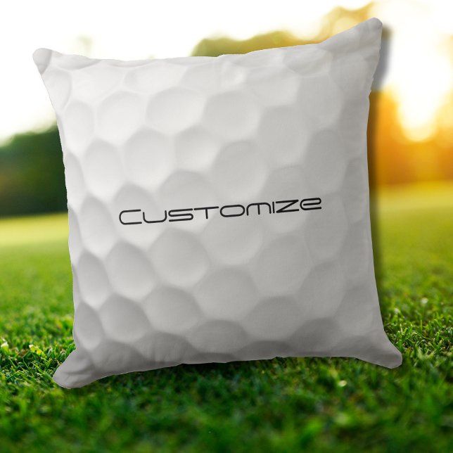 Golf Ball Dimples pattern with Personalized Text Throw Pillow (Creator Uploaded)