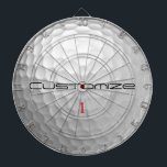 Golf Ball Dimples Personalized Text and Number Dartboard<br><div class="desc">Looking for Gifts for golfers? FOUR! Are you looking for the perfect gift for the golfer in your life or yourself? This Golf Ball Dimples image is perfect for every Golf Lover. Customize this Golf Ball image with Text and number of your choosing. Unique design for the casual golfer to...</div>