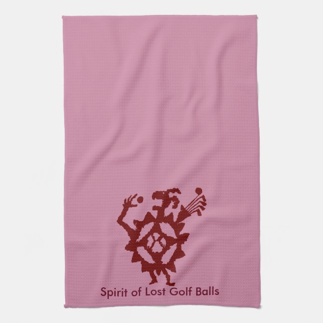 Golf Ball Eater Petroglyph Kitchen Towel (Vertical)