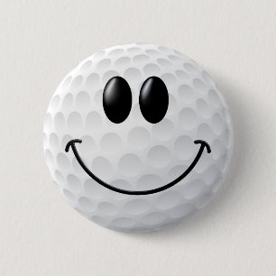 Golf Ball Face 2 Inch Round Button